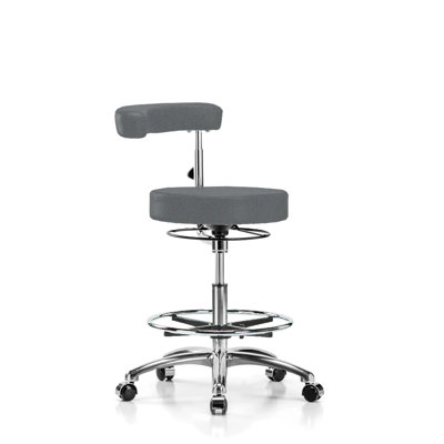 Tabouret dentaire à hauteur ajustable avec accoudoirs de procédure et bague de pied