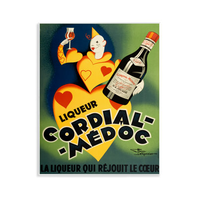 Publicité rétro sur vin rétro, conception par Marcus Jules