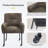 Anya 25.5" Wide Upholstered Armchair with Casters for Dining or Home Office（Set of 2））-673531631-673460248