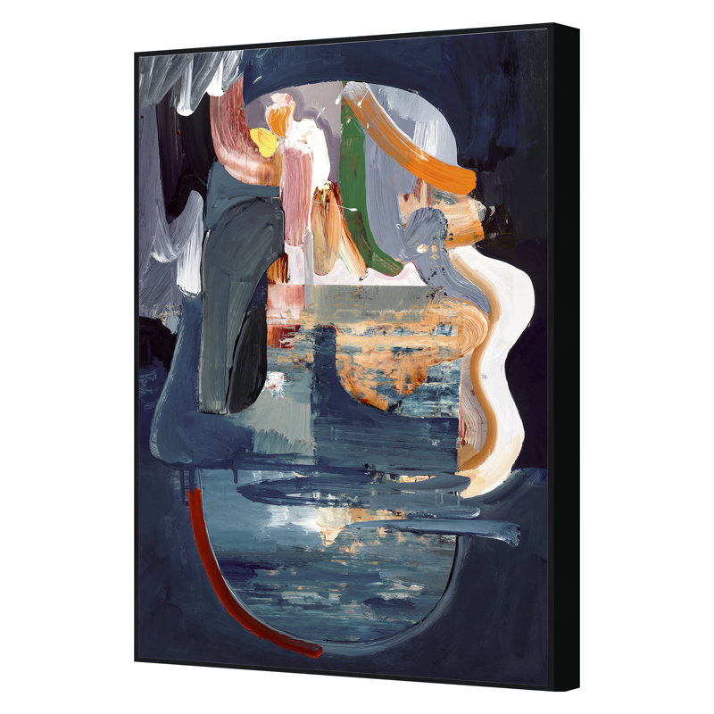 Undercurrent 2 Print by Ngo, PC, 59" H x 40" W x 2.25" D, Black Framed