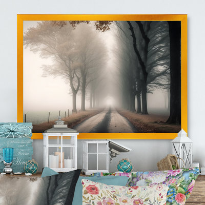 Art sur toile, "Misty Road Through The Forest II"