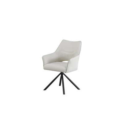  Taylors Modern White Fabric Swivel Chairs Set For Dining Room And Livings  | Office Chair