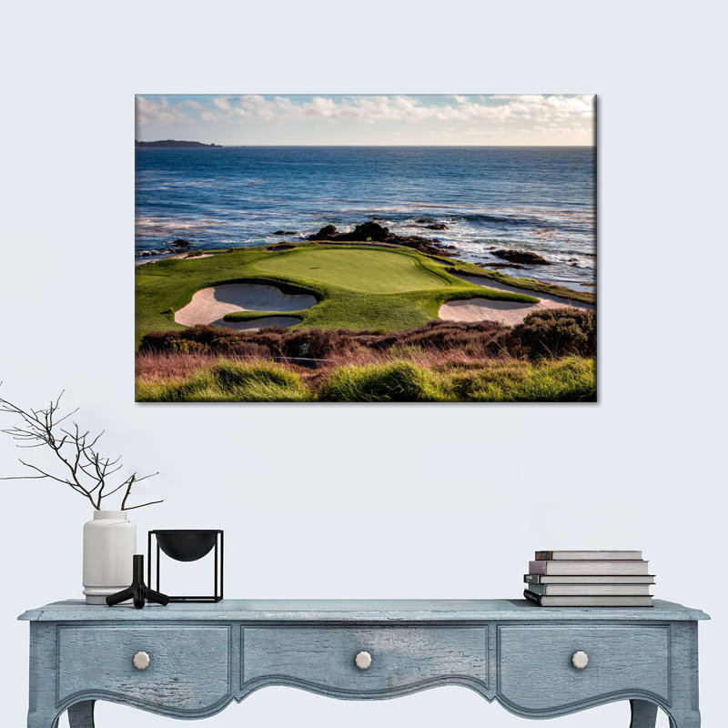 «California Coastline Golf Course», reproduction sur toile, H 8 po x l 12 po x P 1 po
