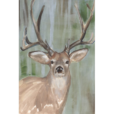 " Roaming Buck I " by Annie Warren Painting Print