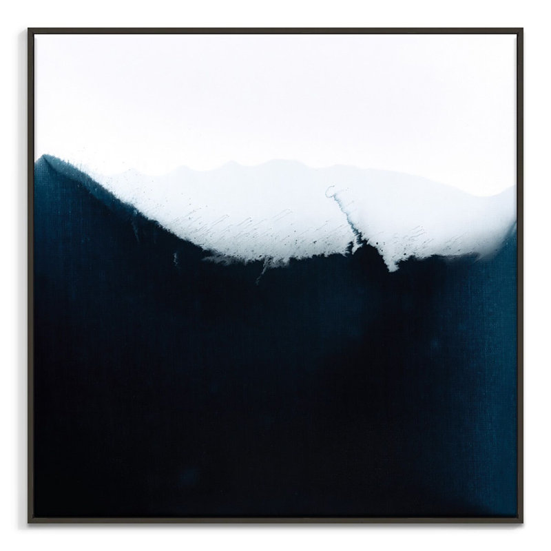 Flow 8 by Chalie MacRae - Painting on Canvas, 61cm H x 61cm W, Black