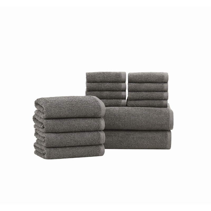 Ensemble de serviettes 14 pièces Latitude Run® Everyday, Gris