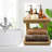 Sorbus 2-Tier Bamboo Basket Rack Stand