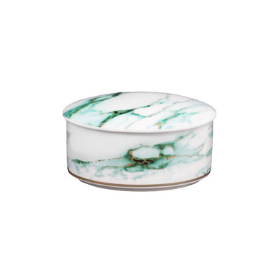 Boîte d'accessoires en porcelaine marbrée Verde