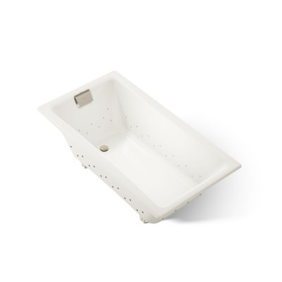 Baignoire tourbillon en fonte émaillée avec chauffe-eau 60 po x 32 po Tea-for-Two