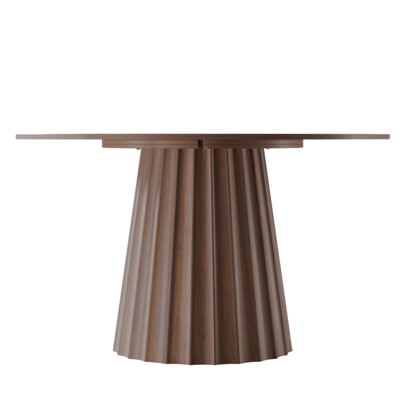 Table de salle à manger en bois massif, Noyer, H 30 po x L 46 po x l 46 po