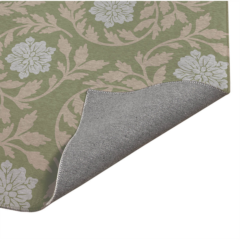 Tapis de cuisine Penelope, Sauge, Rectangulaire 2 pi x 3 pi