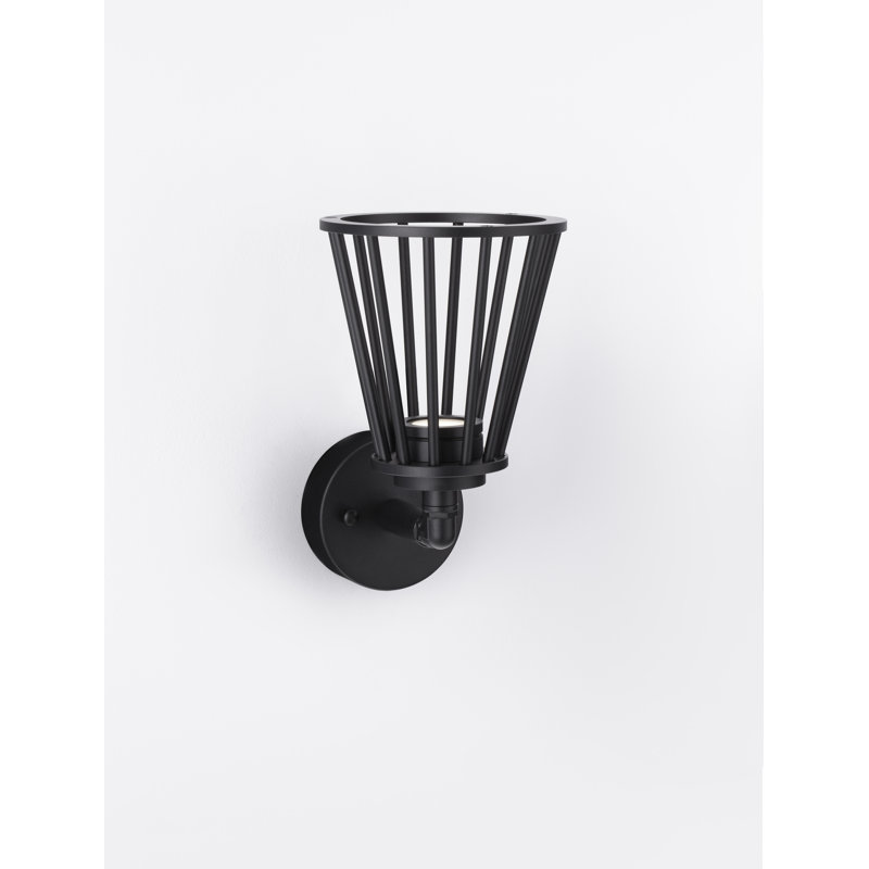 Black Integrated LED Outdoor Wall Lantern
