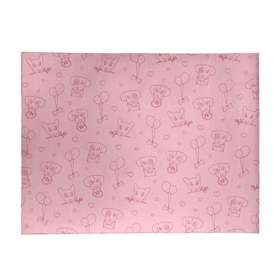 Tapis zone rose fait main