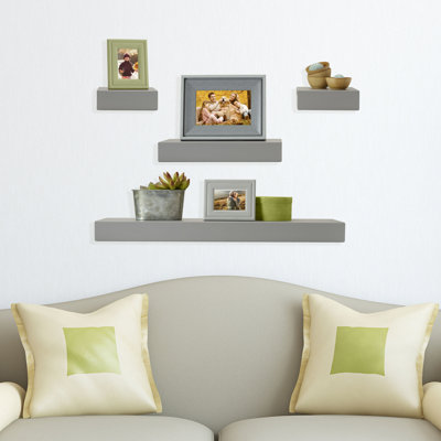 Melannco 4 Pieces Chunky Floating Shelves