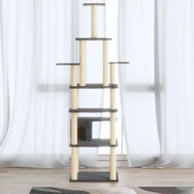 Sapelo 183cm H Cat Tree, Light Grey