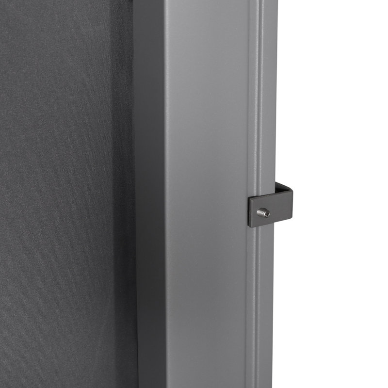 Dakota Fields 300cm W x 9cm D Polyester Cover Retractable Freestanding Awning, Grey