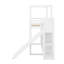 Lit mezzanine simple avec garde-robe, glissade et DEL