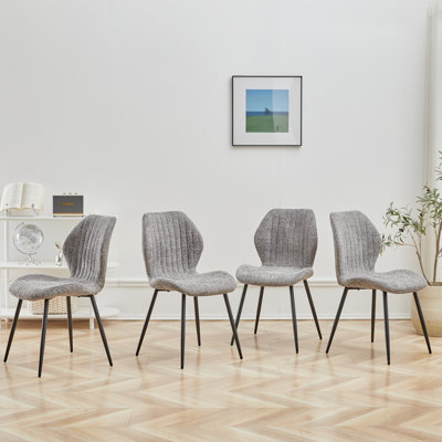 Encinitas 127cm H Upholstered Metal Side Chair
