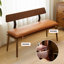 Banc rembourré brun