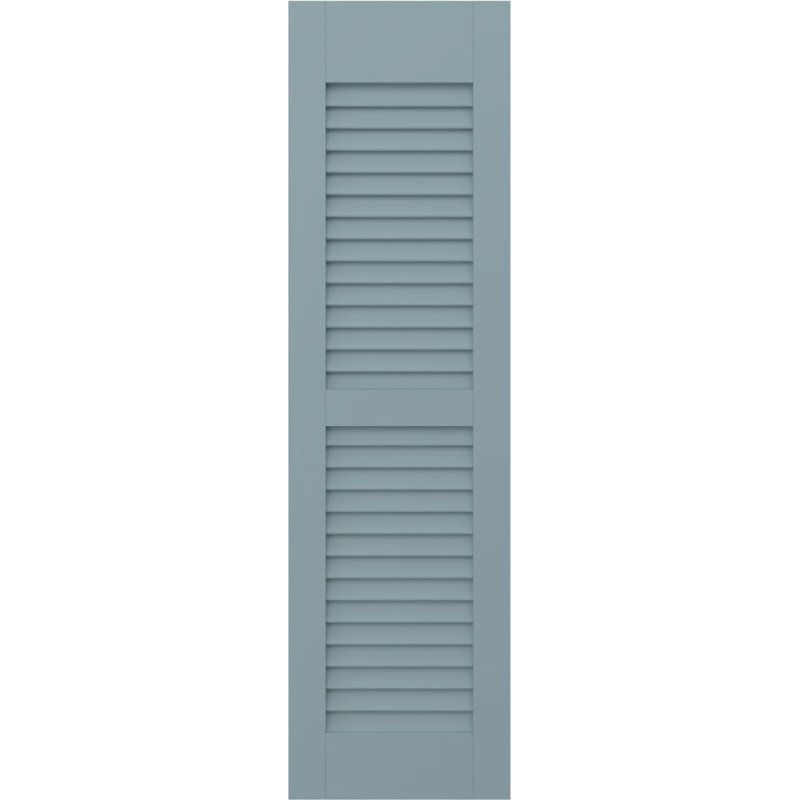 Deux volets à persiennes égales Americraft (par paire), Bleu paisible, 12", 70"