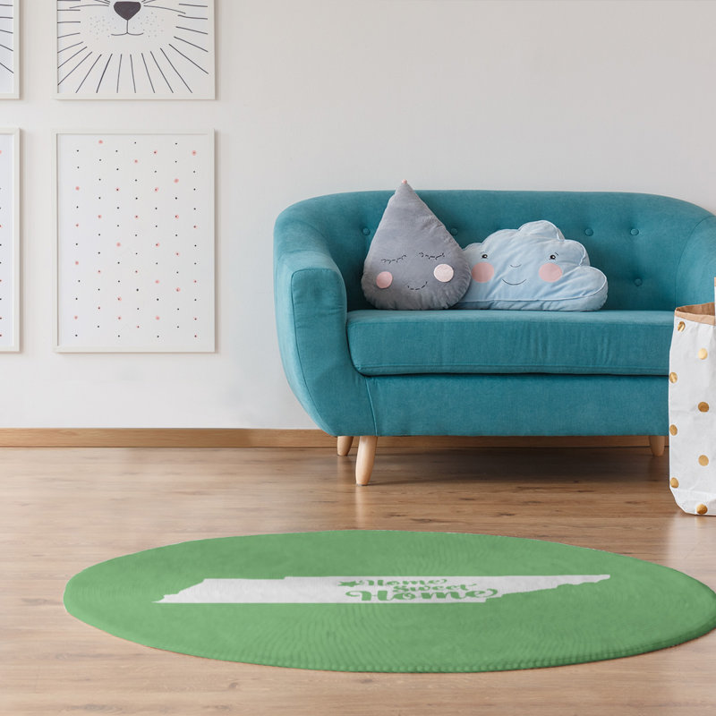 Tapis de poly-chenille en polyester home, Rond 5 pi