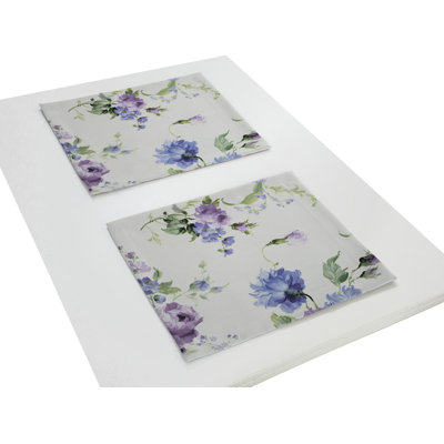 Pansy Polyester Floral Rectangle Placemat