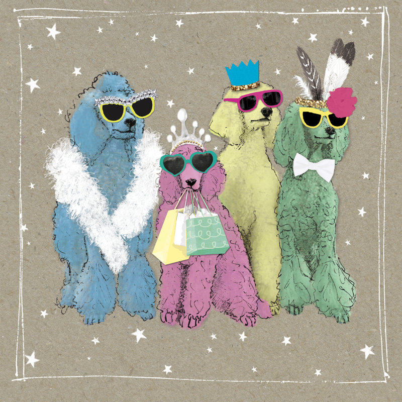 Fancypants Wacky Dogs II - Wrapped Canvas Print, 122cm H x 122cm W