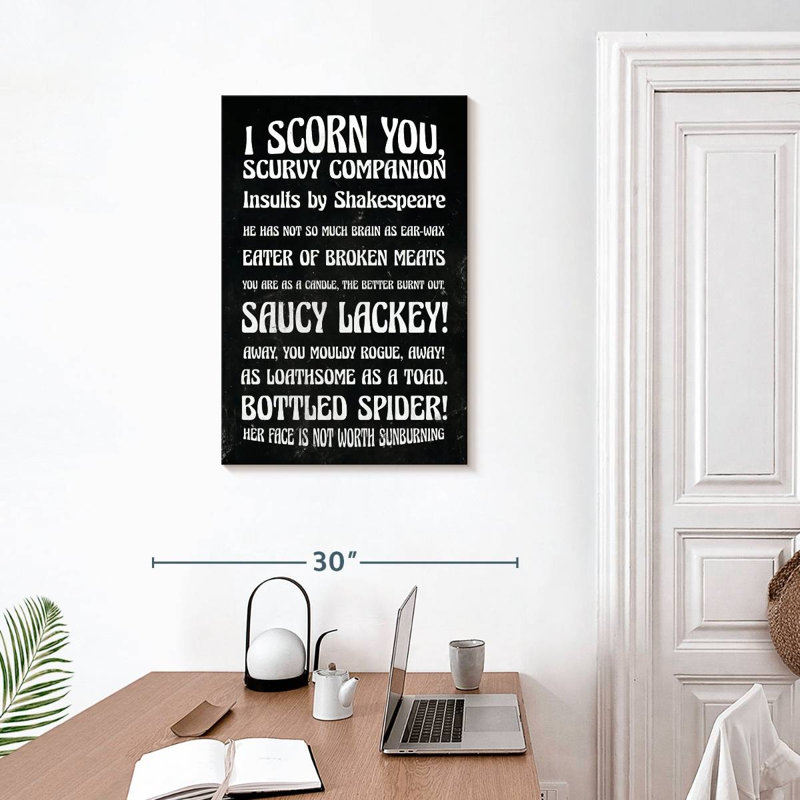 Ketti Funny Insults By Shakespeare, 30" H x 20" W