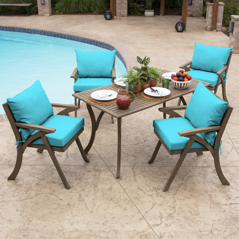Coussin de chaise d'extérieur 4 po ARDEN, Bleu piscine