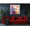 Art mural coloré sur toile, impression de chiot blanc impressionniste, œuvre d'art multicolore pour animal de compagnie