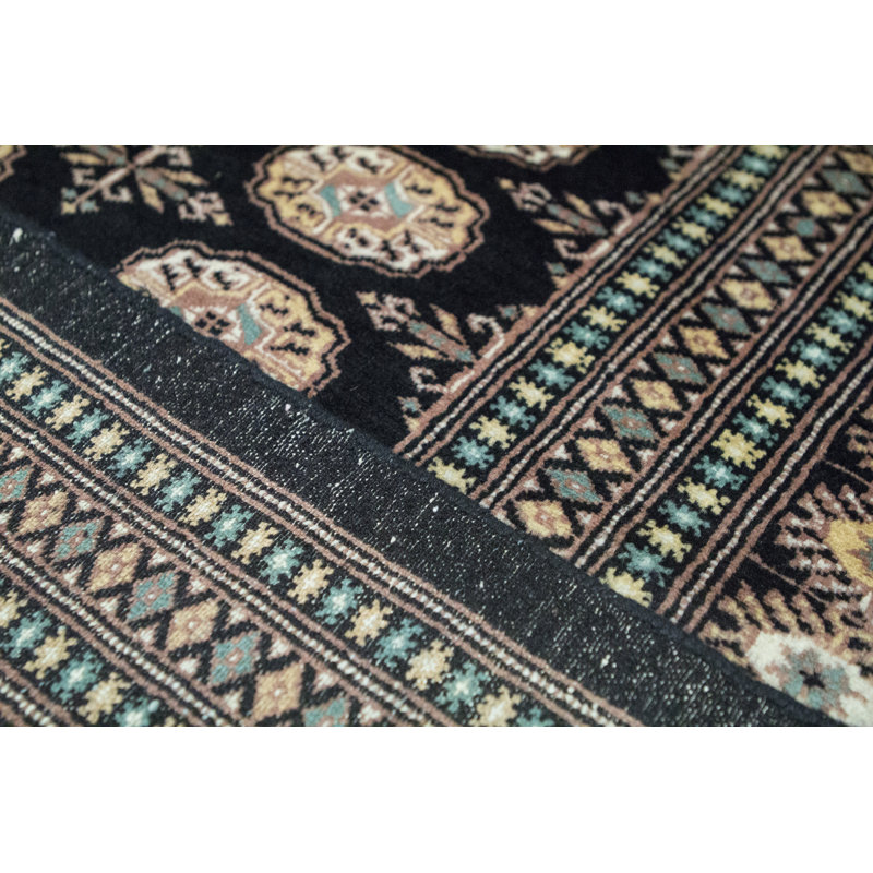 Wool Southwestern Area Rug in Blue/Black/Brown