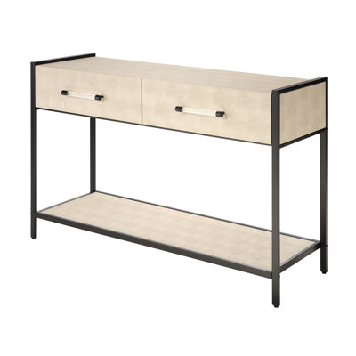 Plaisir Faux Shagreen 2-Drawer Console
