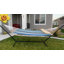 Hamac double matelassé pour l'extérieur Toucan, grand hamac robuste avec barre d'écartement, très grand coussin, rayures bleues