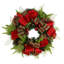 26" Holiday Wreath with Two UV Rated Boxwood Topiary Drop-Ins