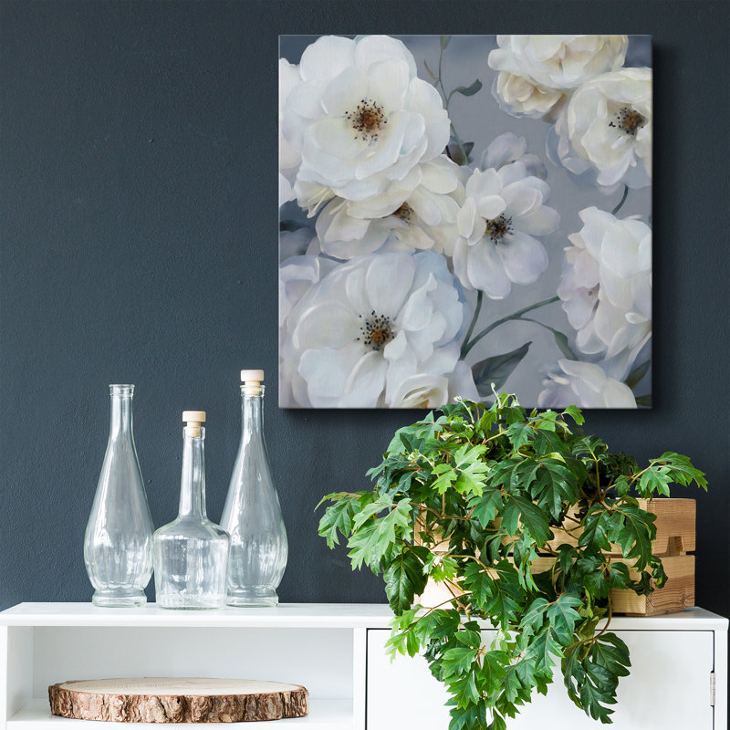 Timeless Climbing Rose - reproduction d'art sur toile tendue, H 16 po x l 16 po x P 1 po