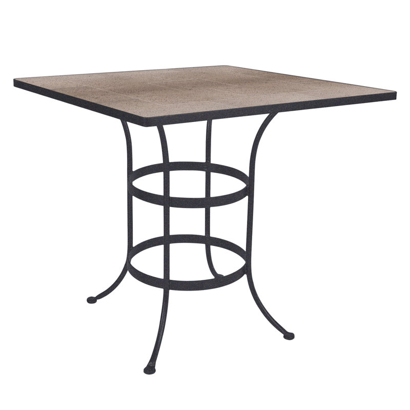 Tables Outdoor Square Bar Table, Graphite, Canyon Taupe