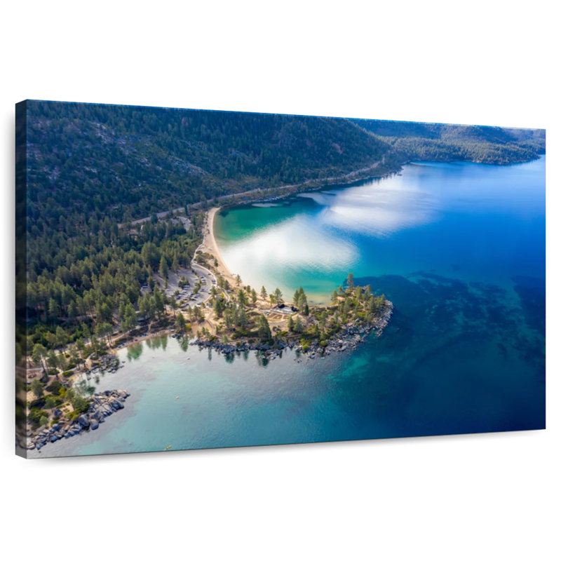 Vue aérienne d'Alvord Lake Tahoe, H 20 po x l 30 po