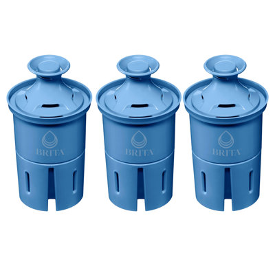 Brita LONGLAST   BPA-Free Water Filter 3-Pack - 99% Lead Reduction, 6-Month/120Gal