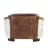 Brancaster Retro Brown Grain Leather & Aluminum Loveseat