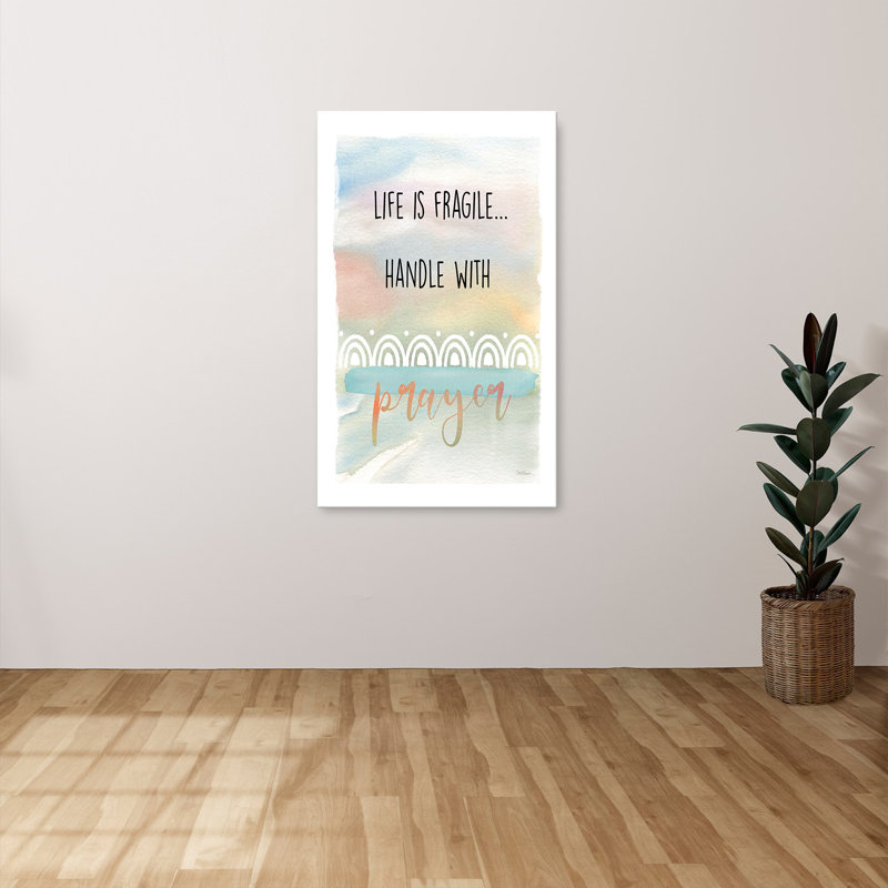 "Handle With Prayer" par Carol Robinson, reproduction sur toile, H 30 po x l 18 po x P 1 po