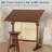 34" Height Solid Pine Wood Drawing Table-106803494