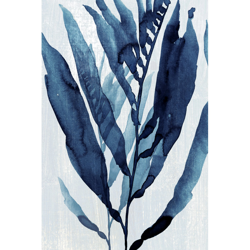 Bleu Drift I, H 18 po x l 12 po, Non, Imprimé avec cadre noir