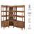 Billups 3 Piece Corner Bookshelf Set With Wide And Narrow Bookshelves In Walnut-857954018