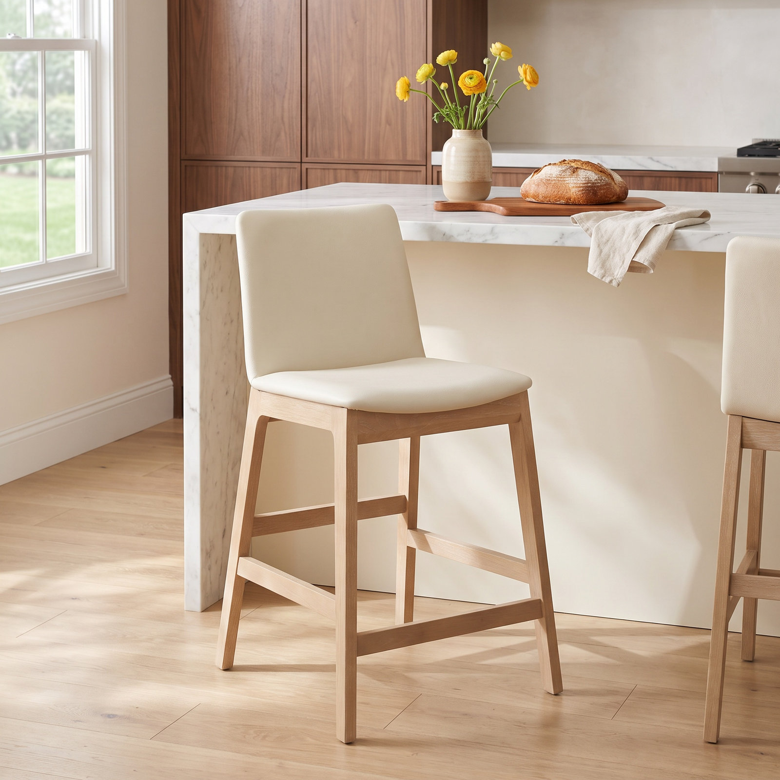 Anrey Bar Stool, Oak, Counter Stool (26” Seat Height)