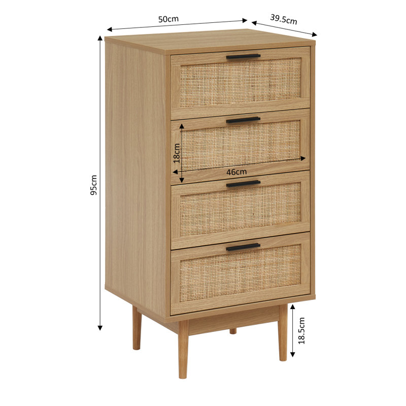 Stanway 4 Drawer 50Cm W Chest of Drawers