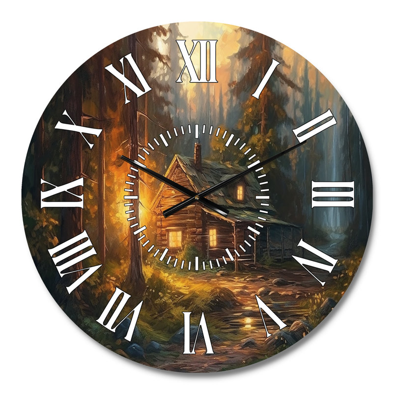 Horloge murale forêt, Médium
