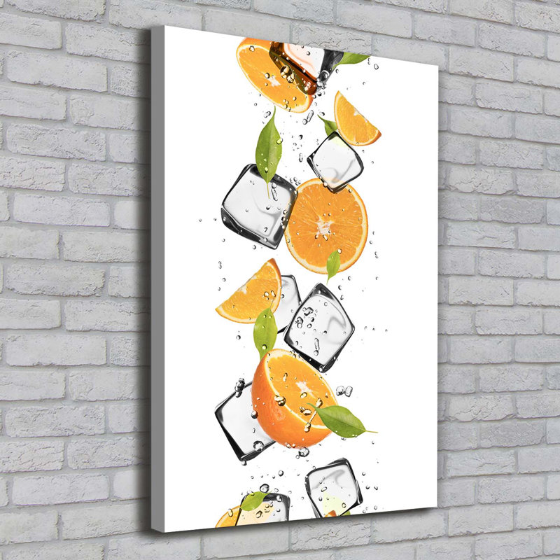 Oranges And Ice - Wrapped Canvas Print