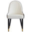 Chaise de salle à manger moderne rembourrée d'éponge en polyuréthane, pieds en métal et en bois massif, convient aux restaurants, salons et chambres (ensemble de 2)-859982980