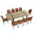 87 Inch Wood Dining Table Set With PU Leather Upholstered Dining Chair-1384234838-1394918177-1386012253