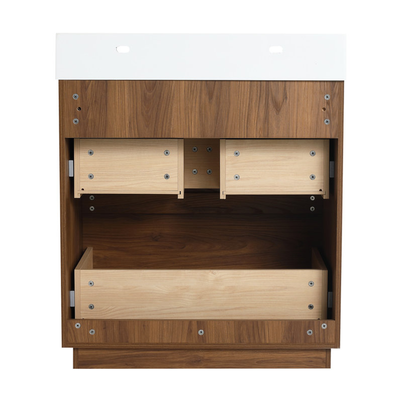 Stylish Bathroom Vanity With Single Sink And Ample Storage, A Perfect Blend Of Function And Design., Brown